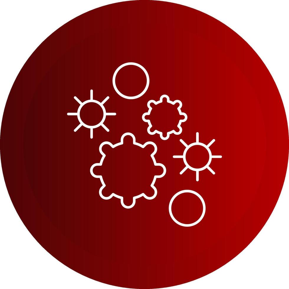 Allergen Line Button Icon vector