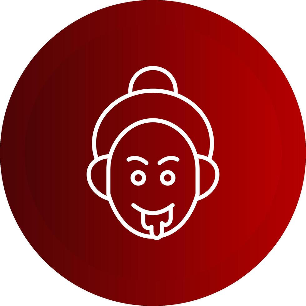 Drooling Line Button Icon vector