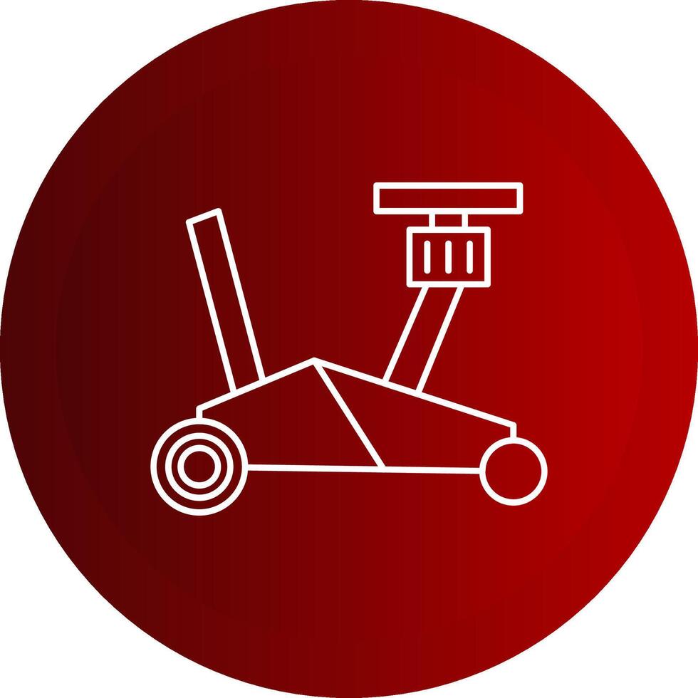 Car Jack Line Button Icon vector