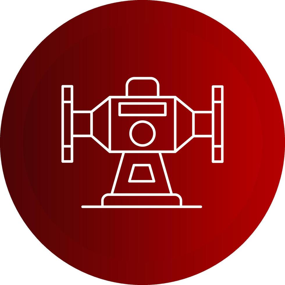 Bench Grinder Line Button Icon vector