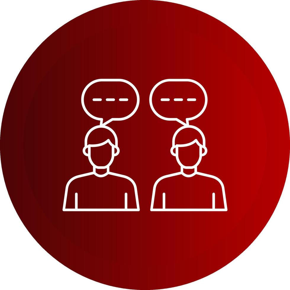 Conversation Line Button Icon vector
