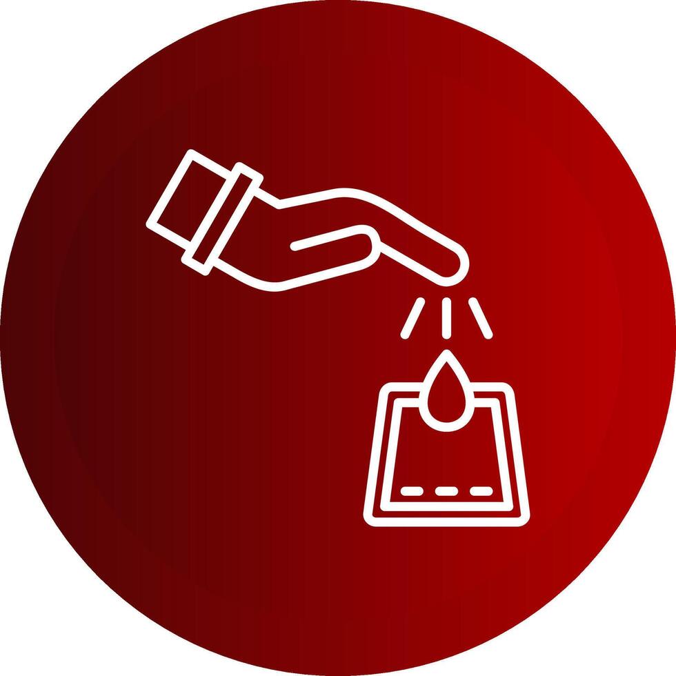 Diabetes Line Button Icon vector