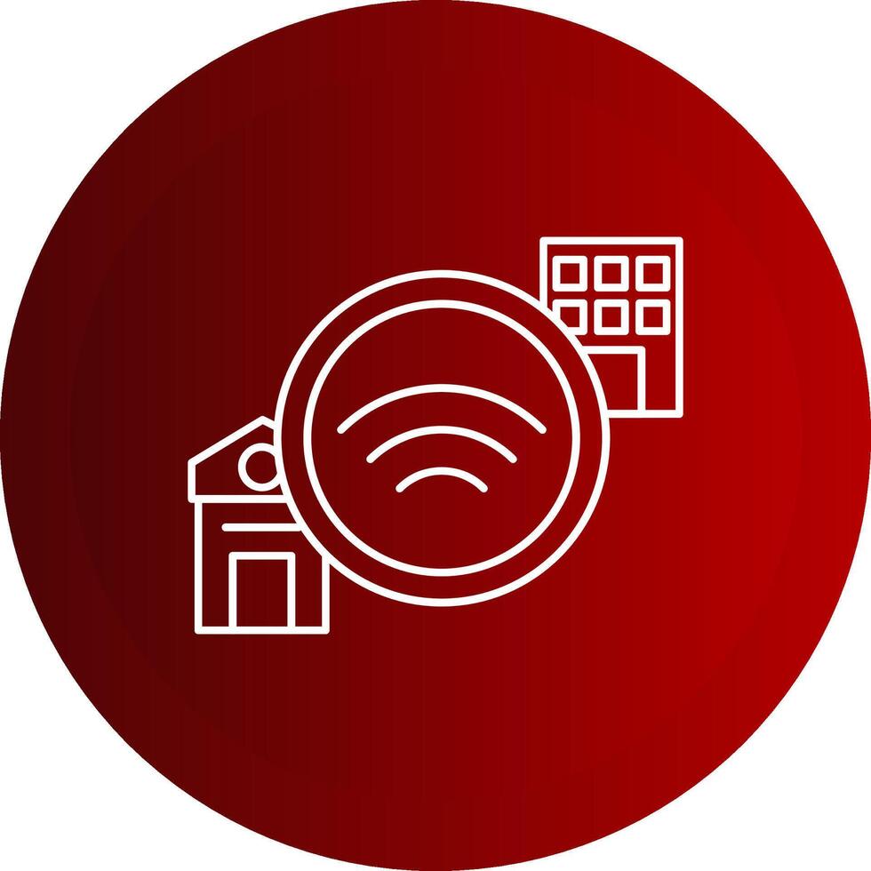 Hybrid Work Line Button Icon vector