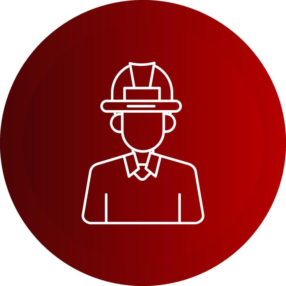 Worker Line Button Icon vector