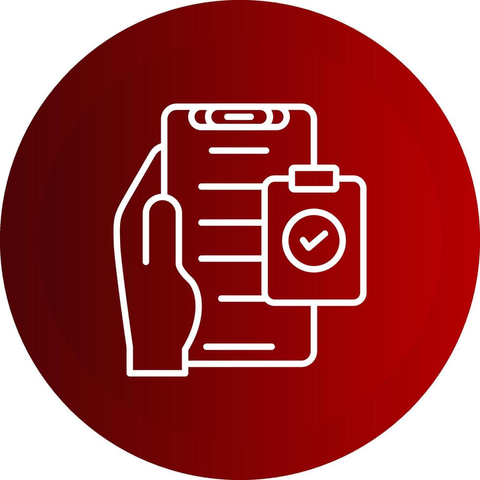 Check List Line Button Icon vector