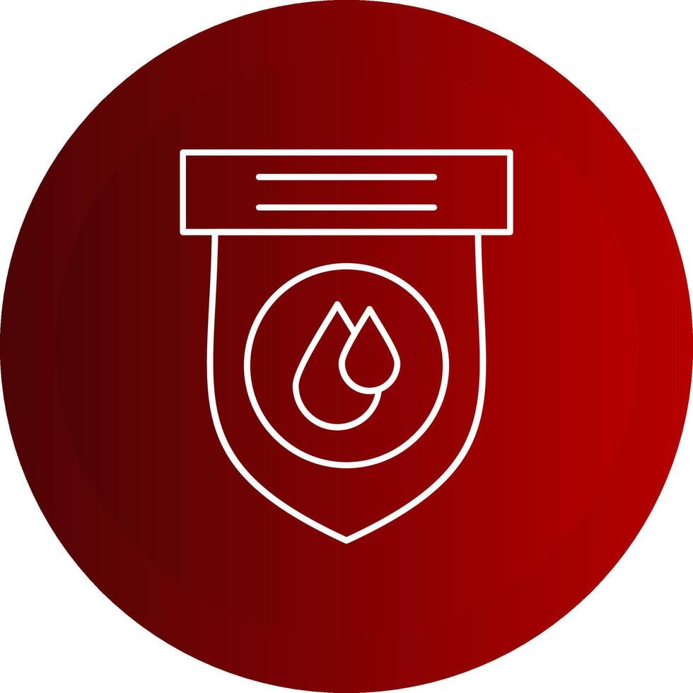 Water Line Button Icon vector