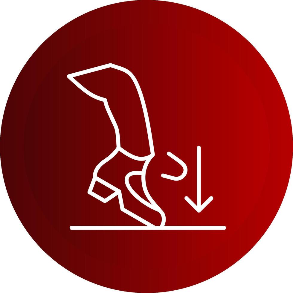Ball Dig Line Button Icon vector