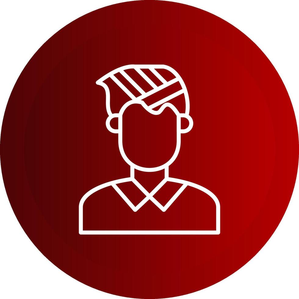 Injury Line Button Icon vector