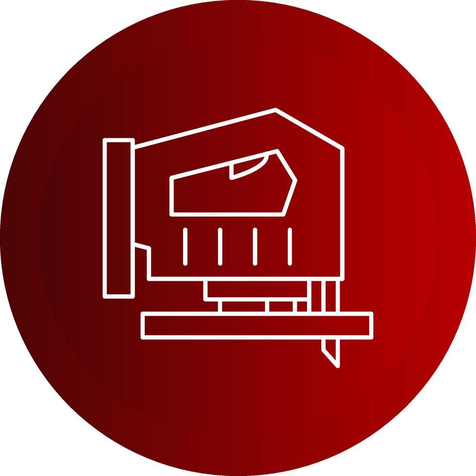 Jigsaw Line Button Icon vector