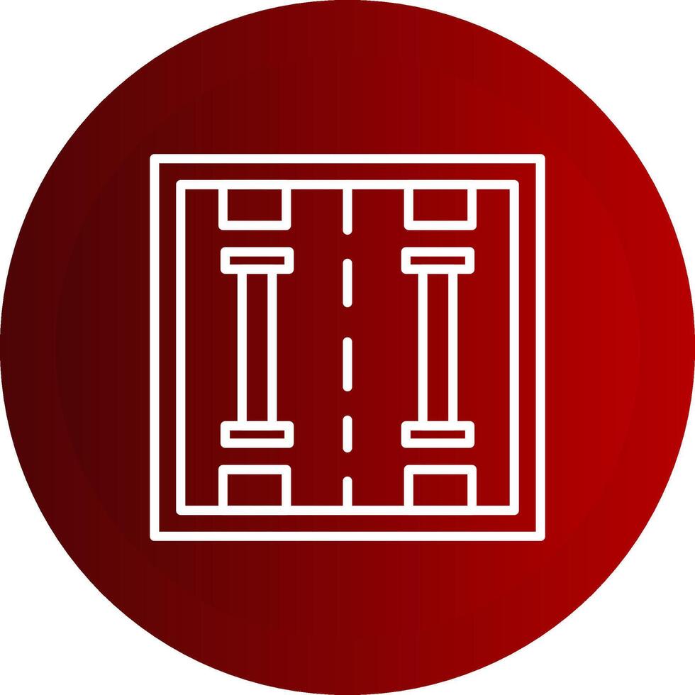 Lane Line Button Icon vector