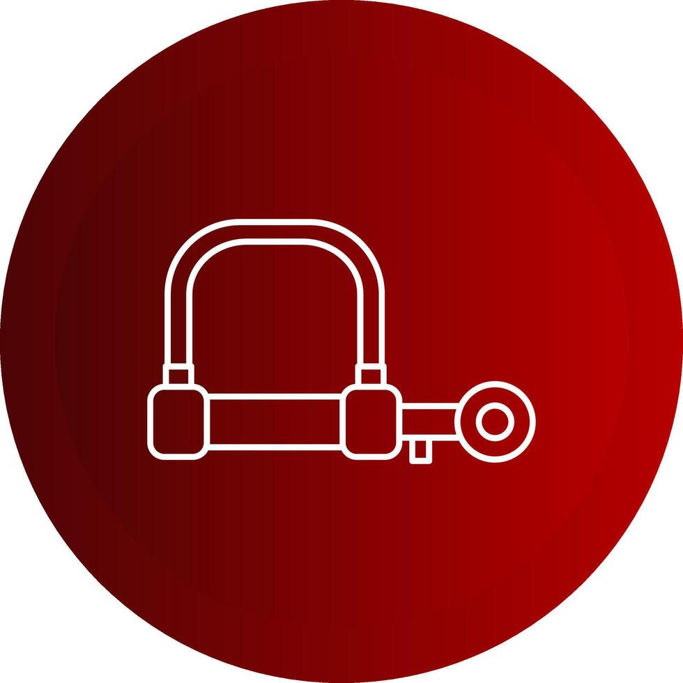 Wire Lock Line Button Icon vector