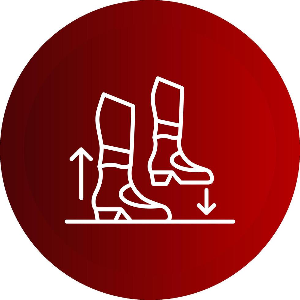 Step Line Button Icon vector
