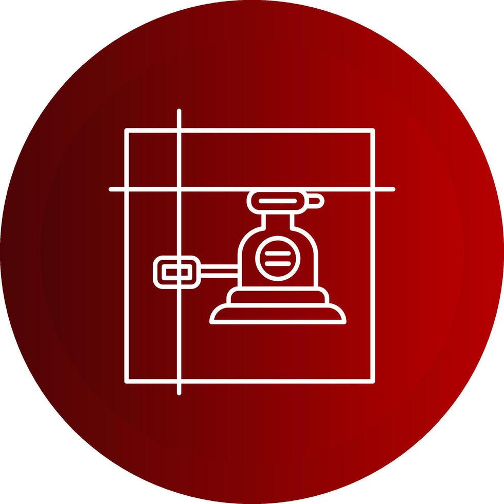 Laser Level Line Button Icon vector