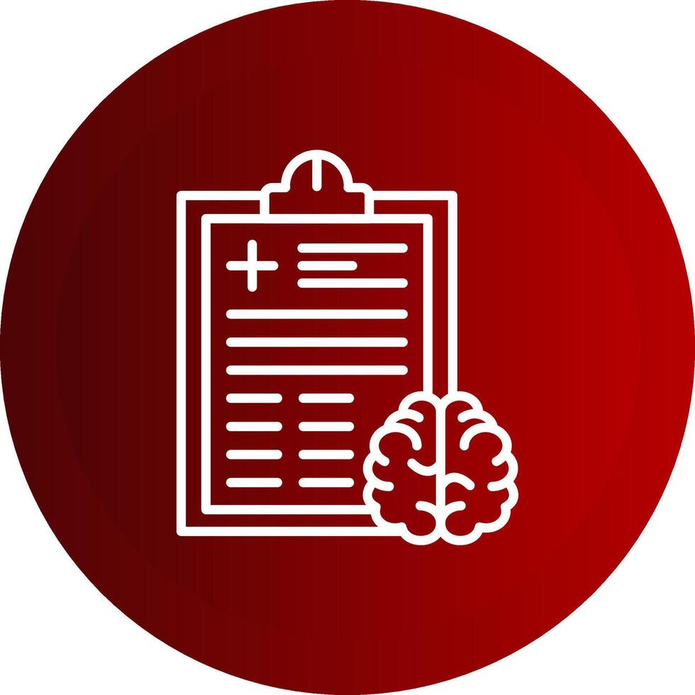 Medical Report Line Button Icon vector