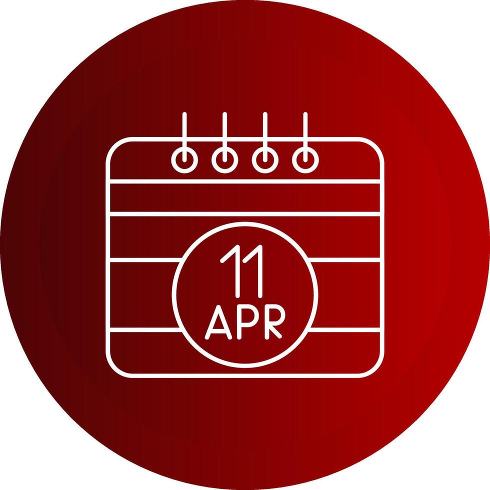 Parkinson Day Line Button Icon vector