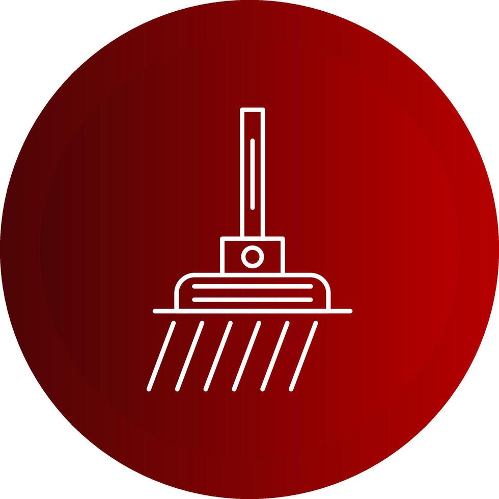 Vacuum Cleaning Line Button Icon vector