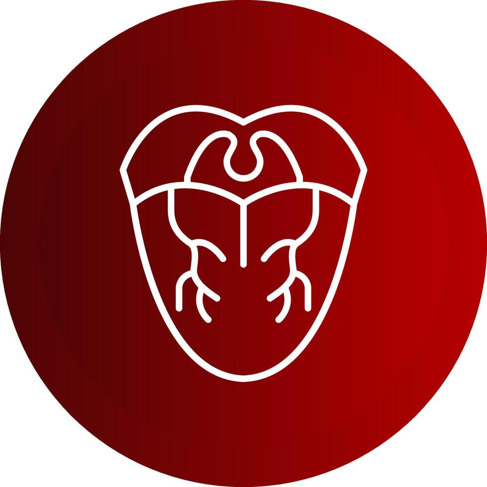 Tongue Line Button Icon vector