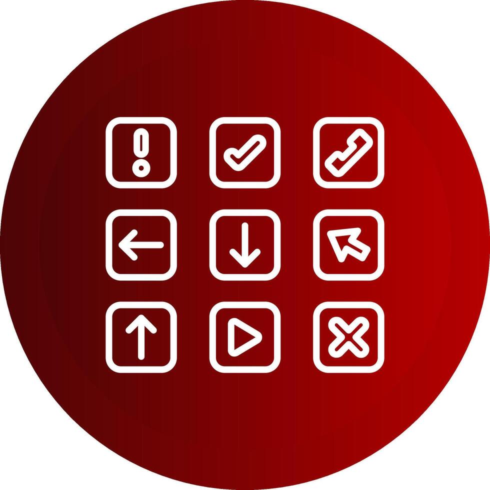 Web Button Line Button Icon vector
