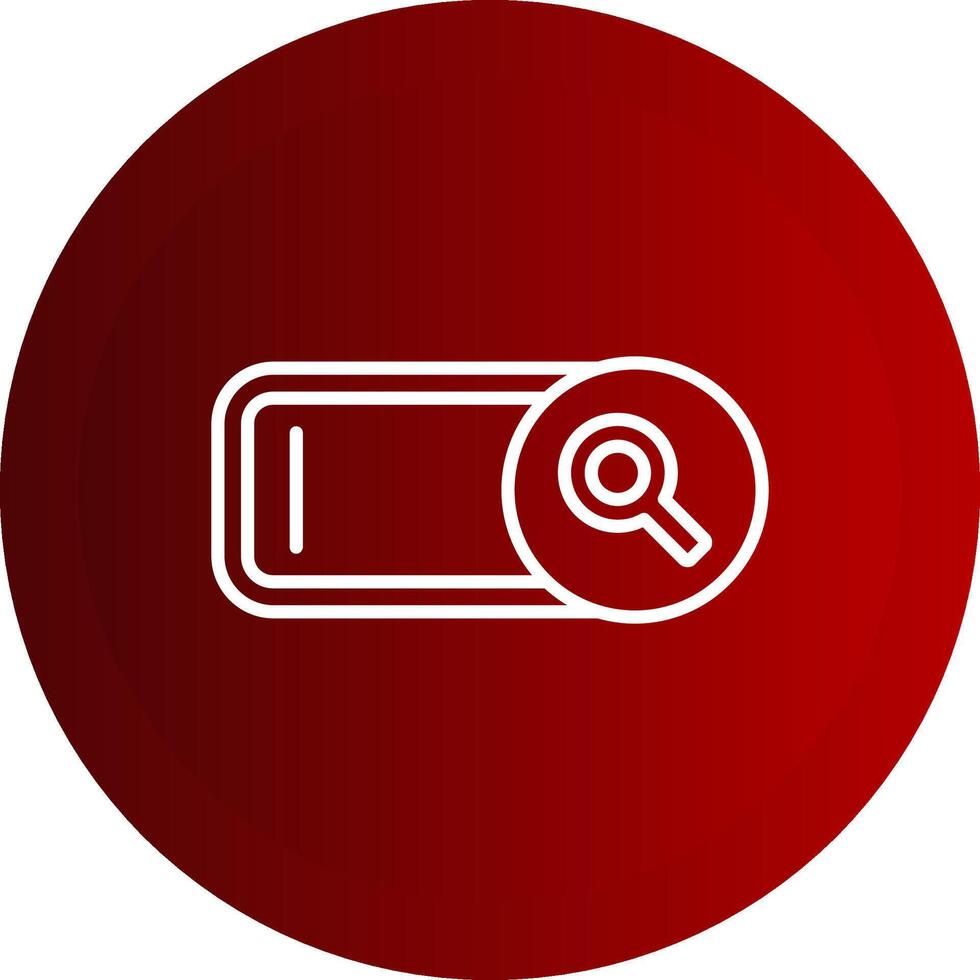 Search Line Button Icon vector