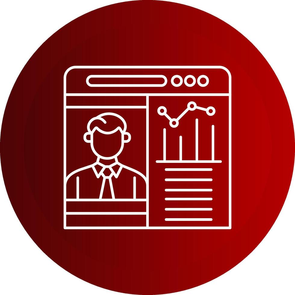 OnLine Button Web Presentation Line Button Icon vector