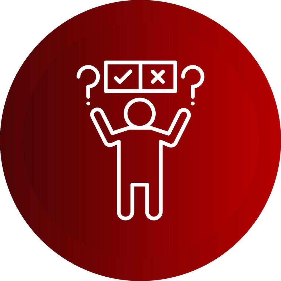 Confusion Line Button Icon vector