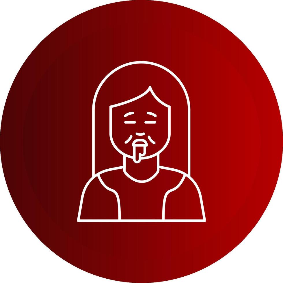 Drolling Line Button Icon vector