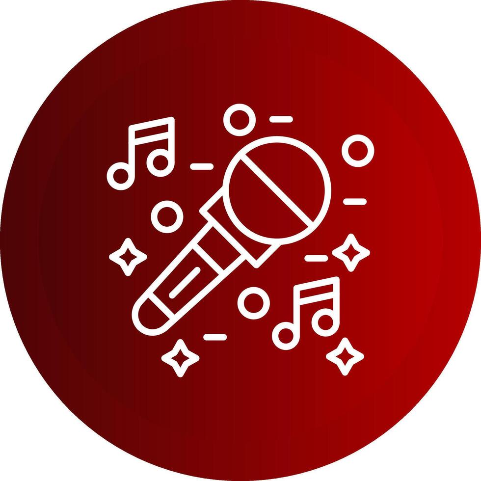 Music Line Button Icon vector