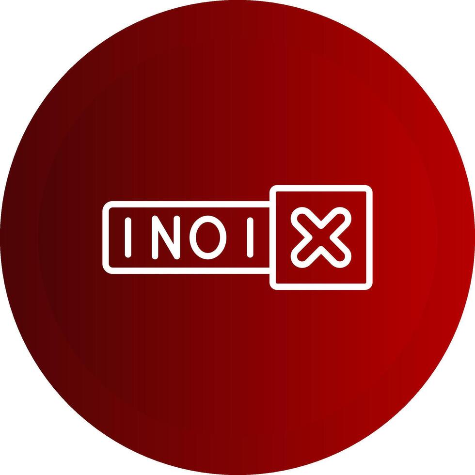 No Line Button Icon vector