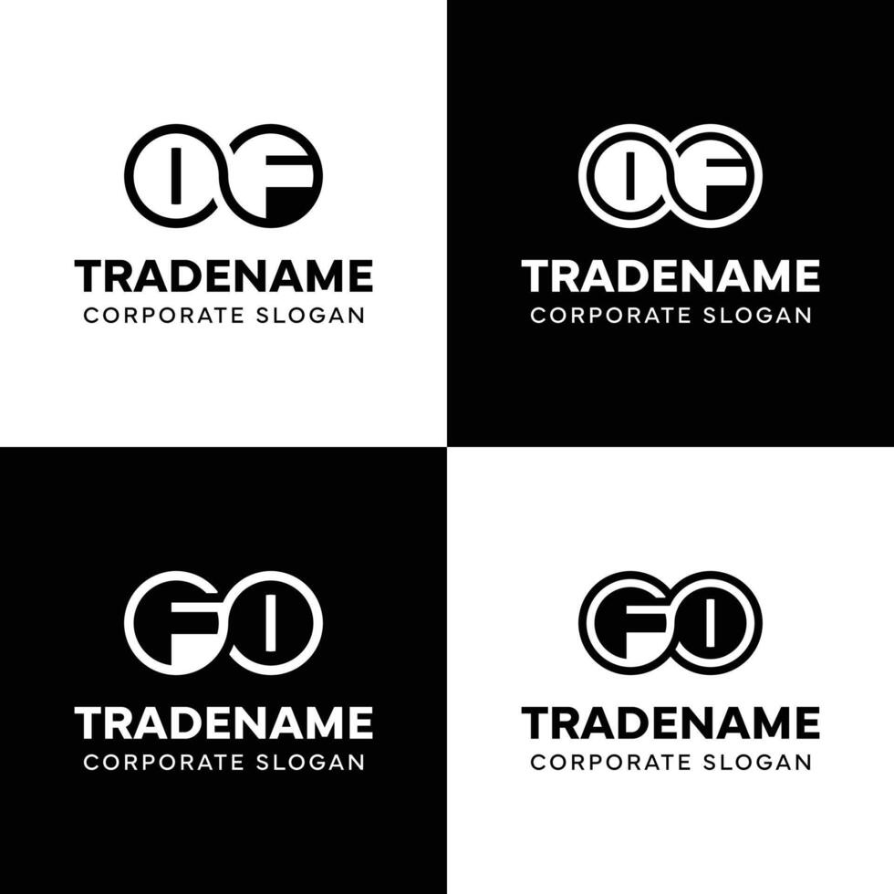 Letters OF and FO Infinity Logo, suitable for business with FO or OF related to Eternity vector