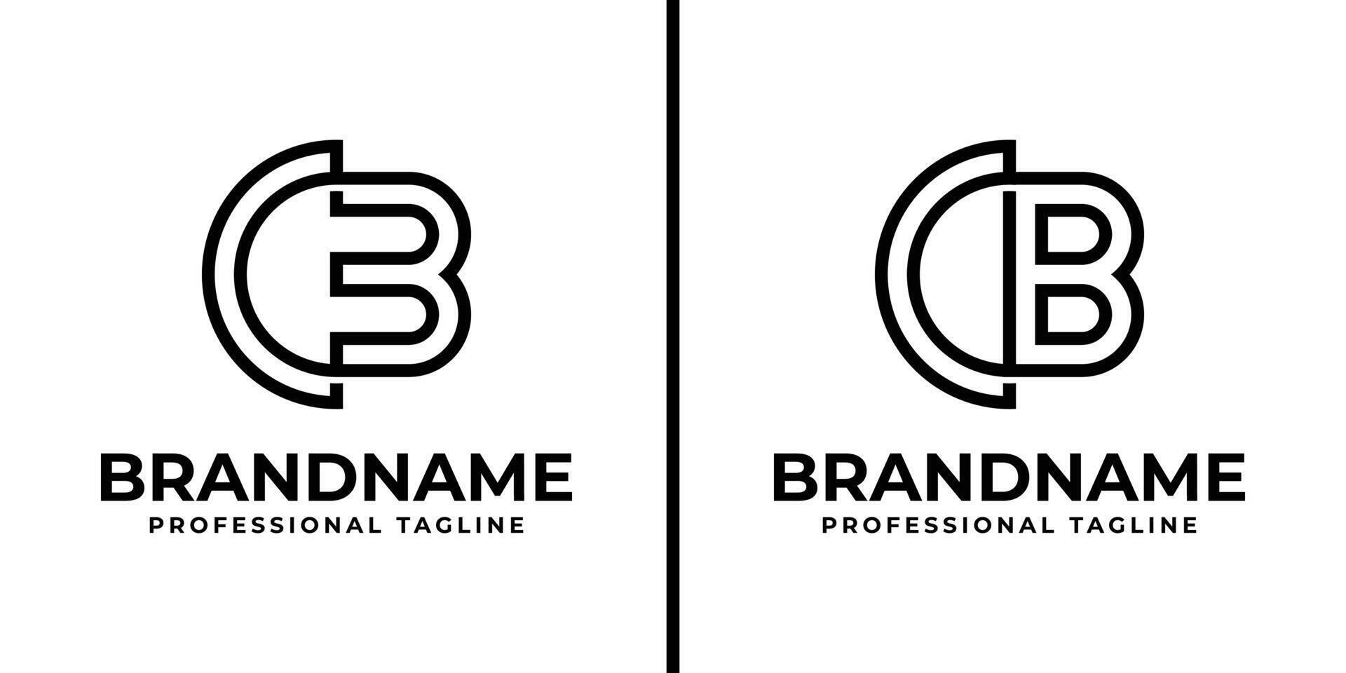 Letters CB Monogram Logo, , suitable for any business with CB or BC initials vector