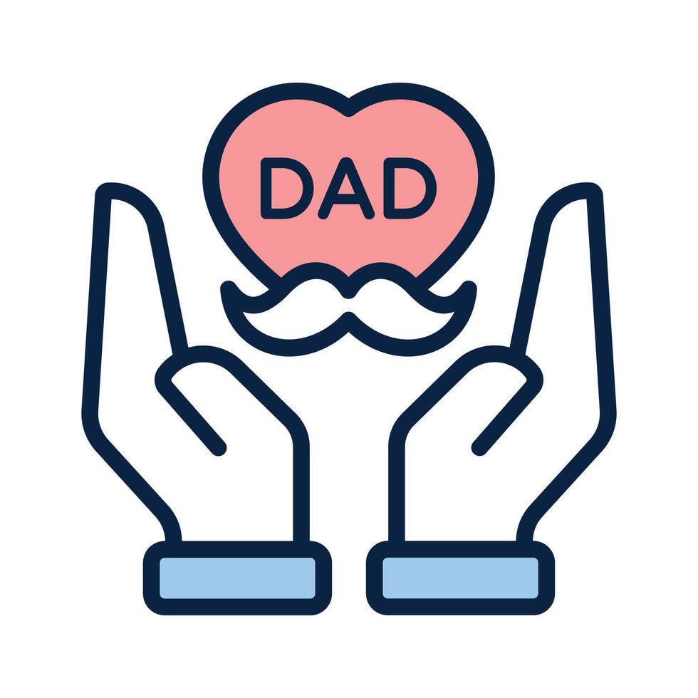 Get this amazing icon of father day, dad care design vector
