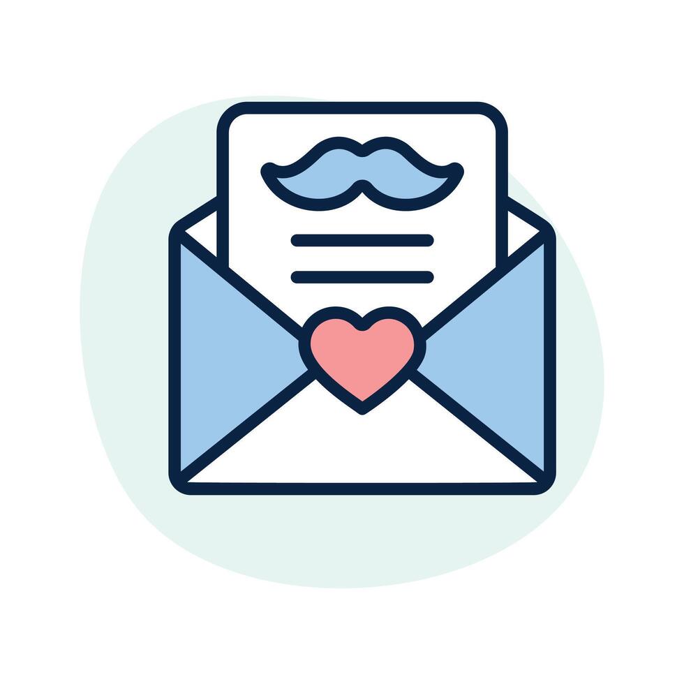 Card inside letter envelope showing concept icon of greeting card vector