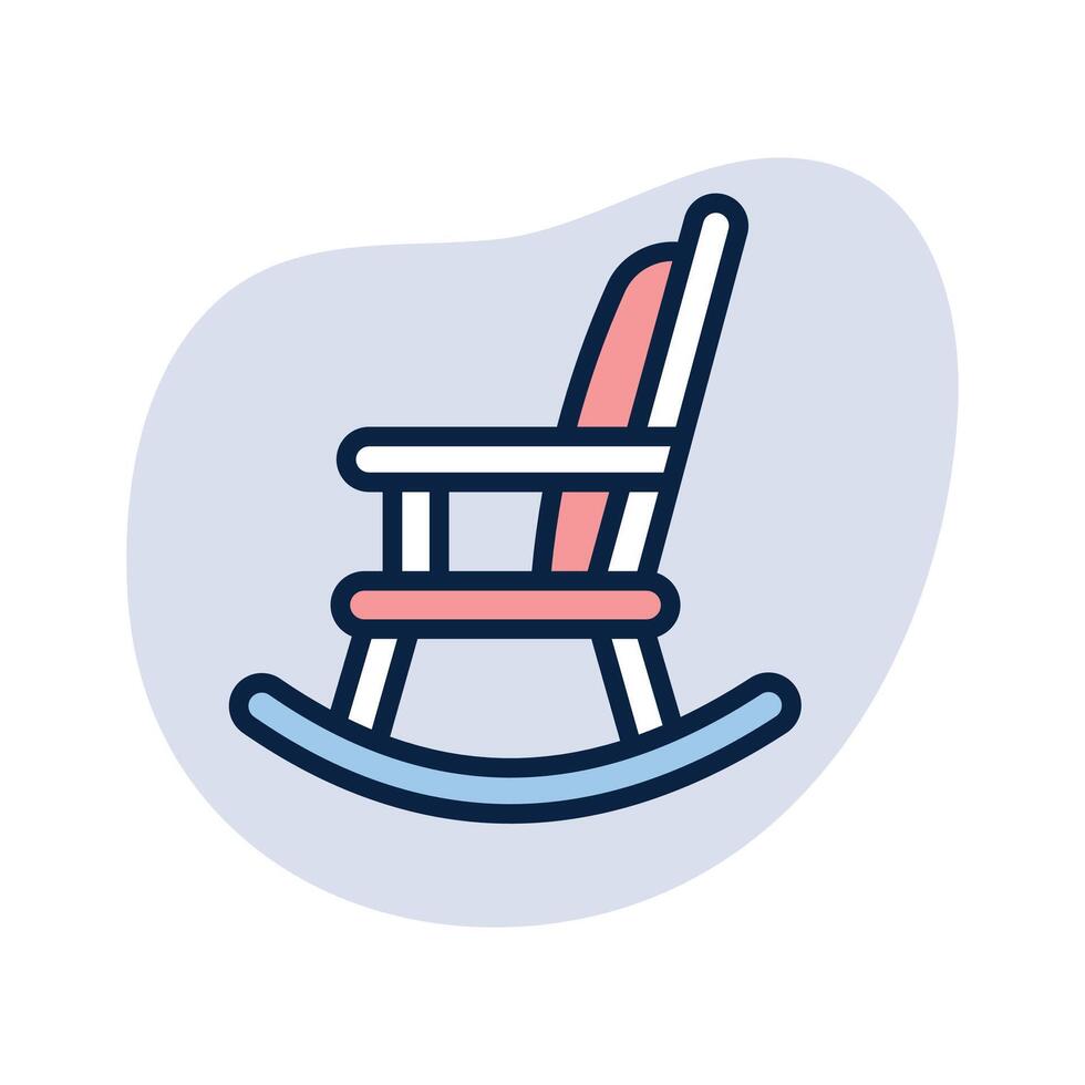 Trendy icon of rocking chair in editable style, ready to use icon vector