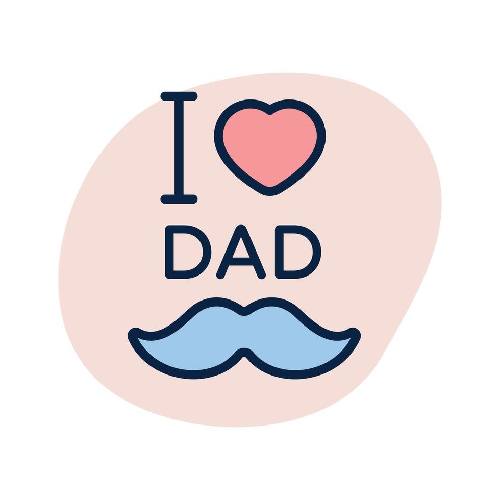 Get this creative icon of i love dad, father day design vector
