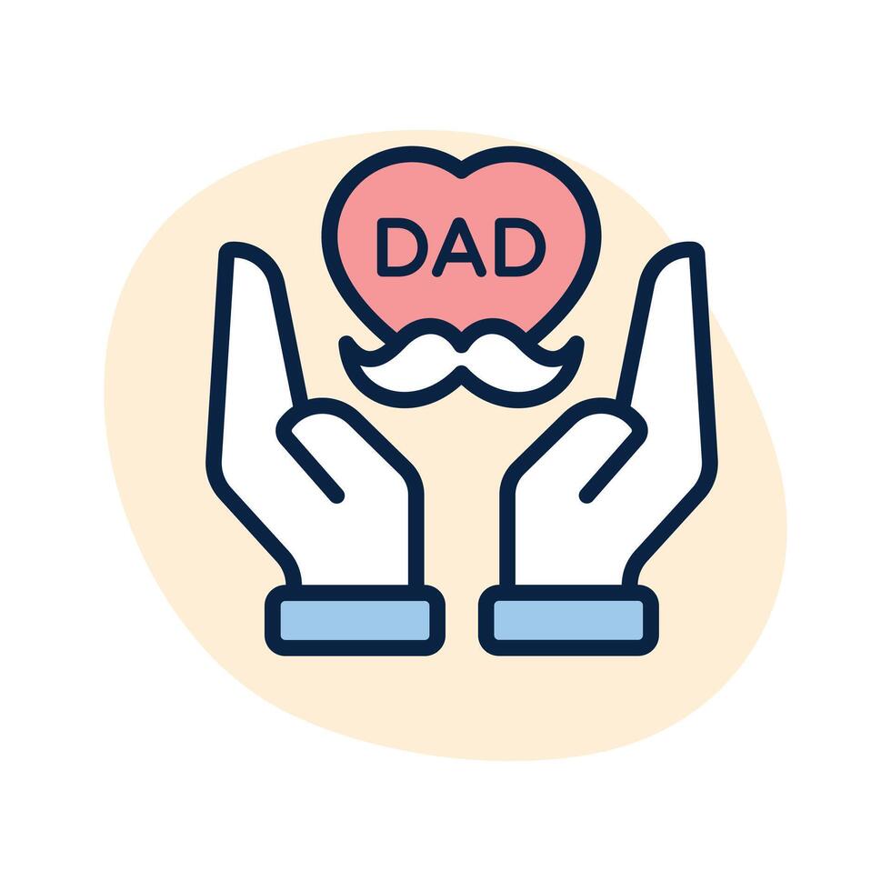 Get this amazing icon of father day, dad care design vector