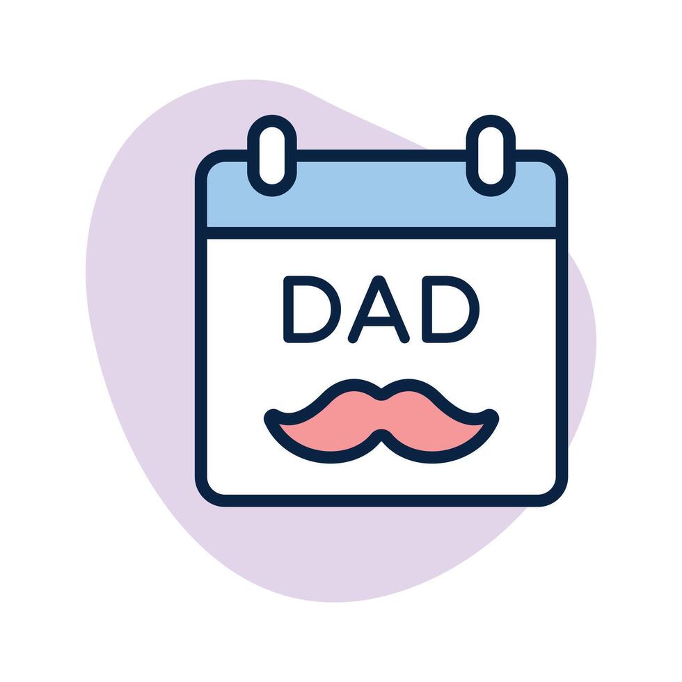 Happy father day calendar design, ready to use icon vector