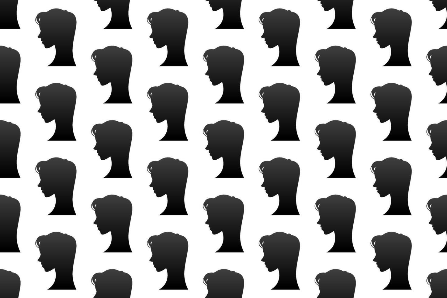 Woman silhouette seamless pattern background vector