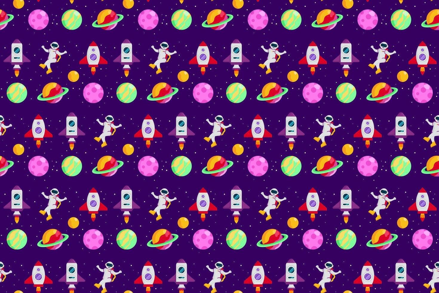 Outer space seamless pattern background vector