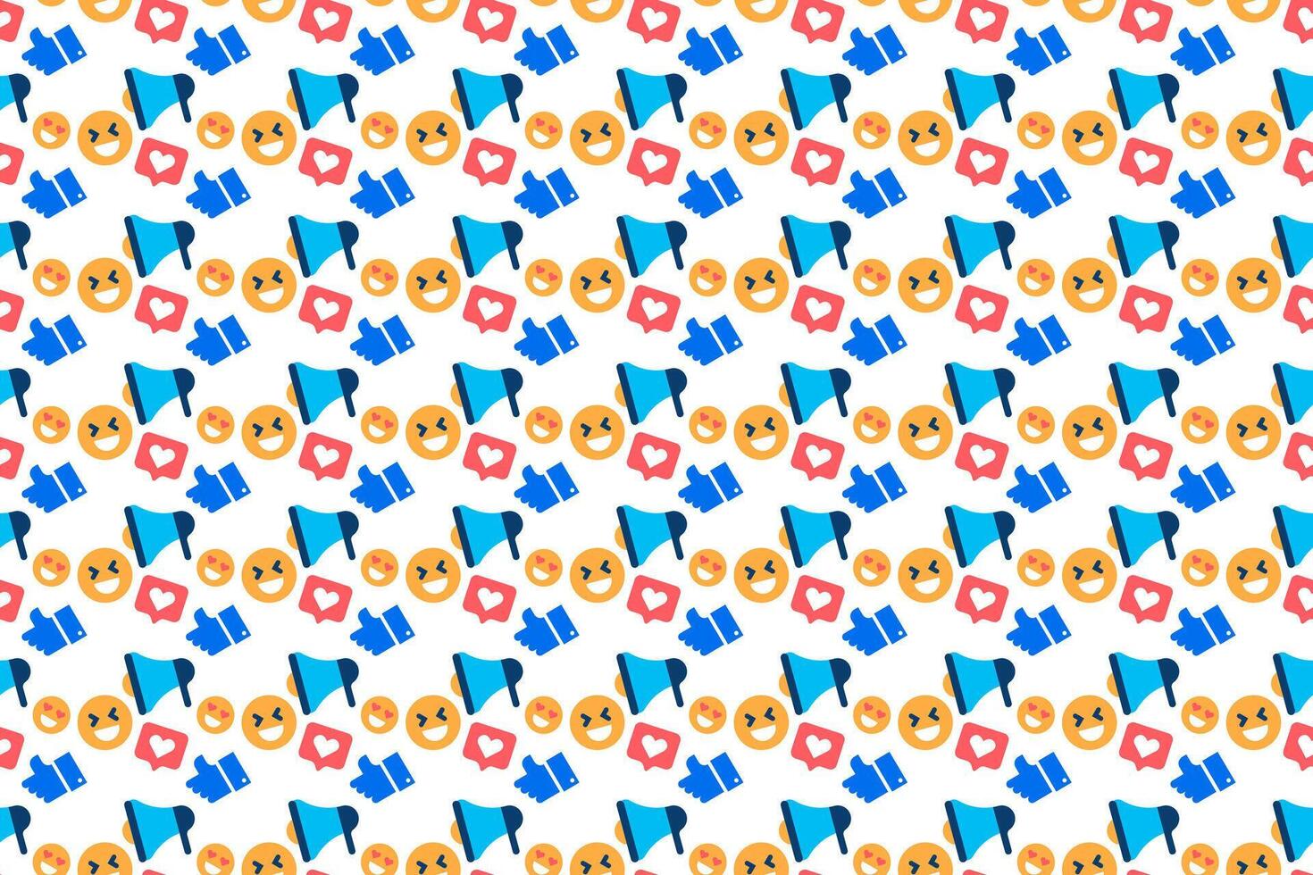Seamless pattern social media background vector