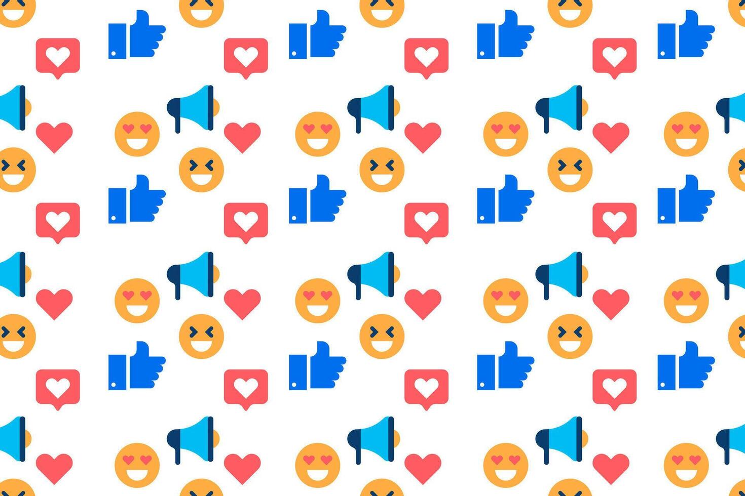 Seamless pattern social media background vector