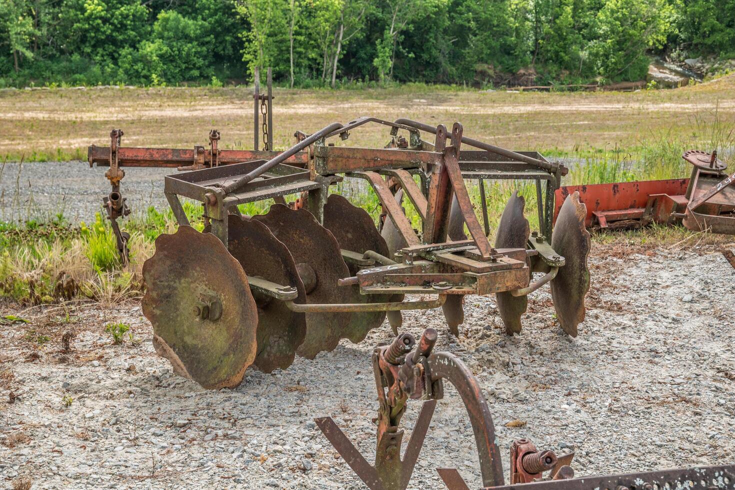 Vintage farming equipment photo