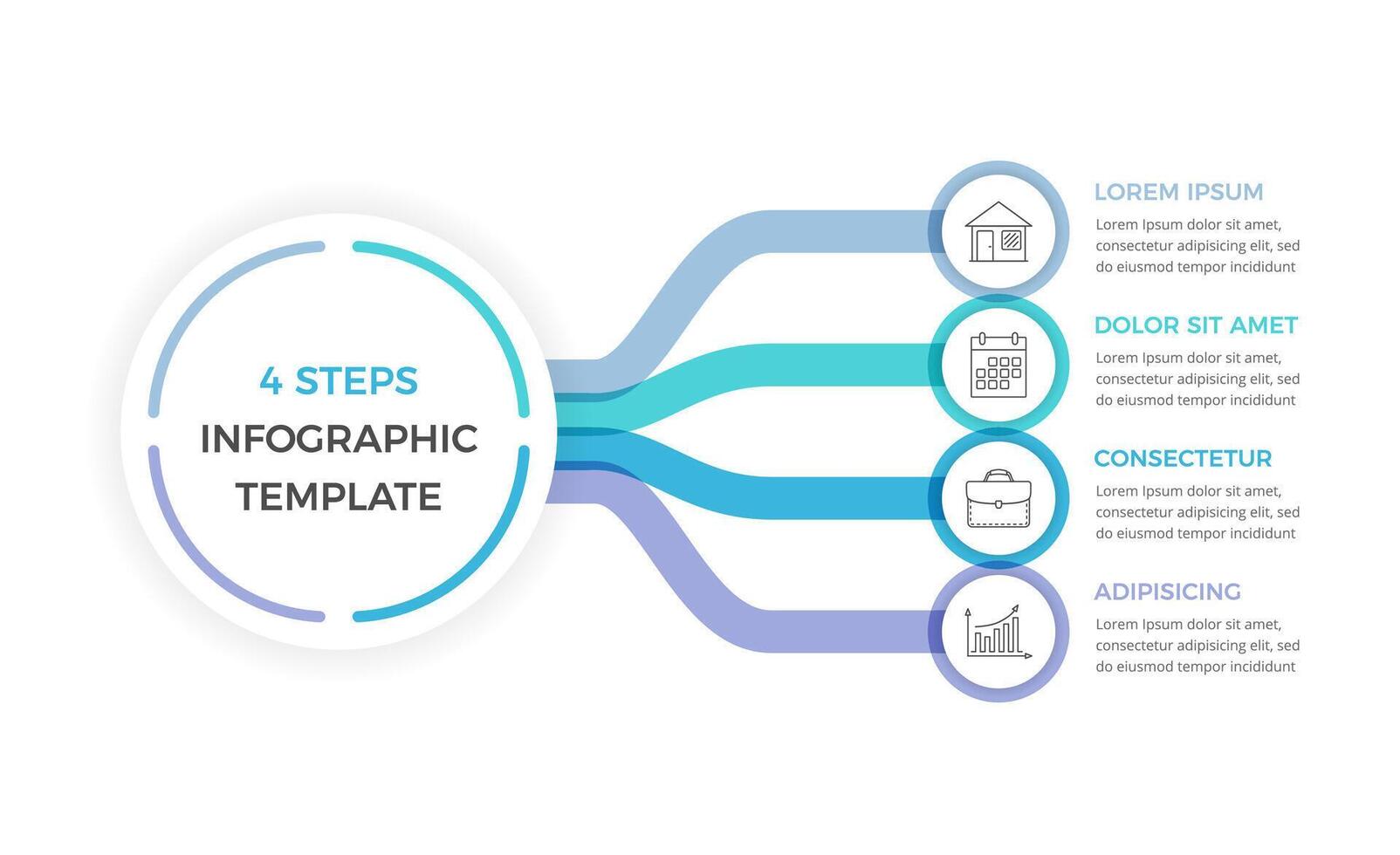 Infographic Template with 4 Steps vector