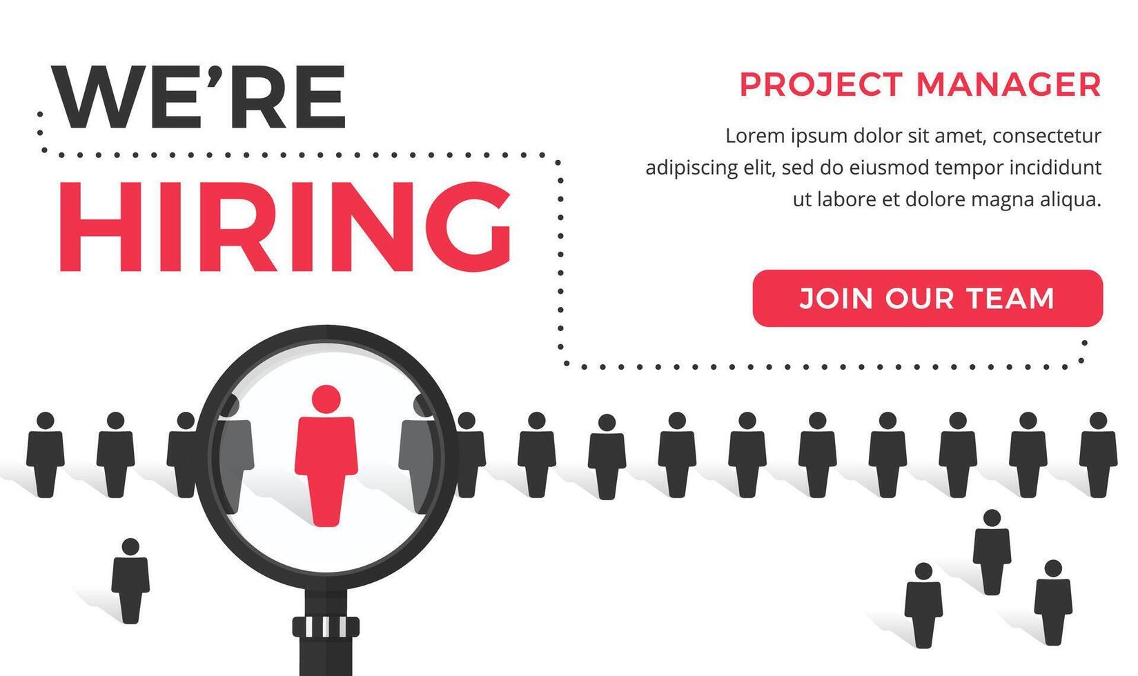 We are Hiring vector