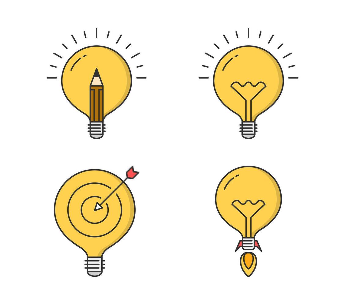 Idea Line Icons vector