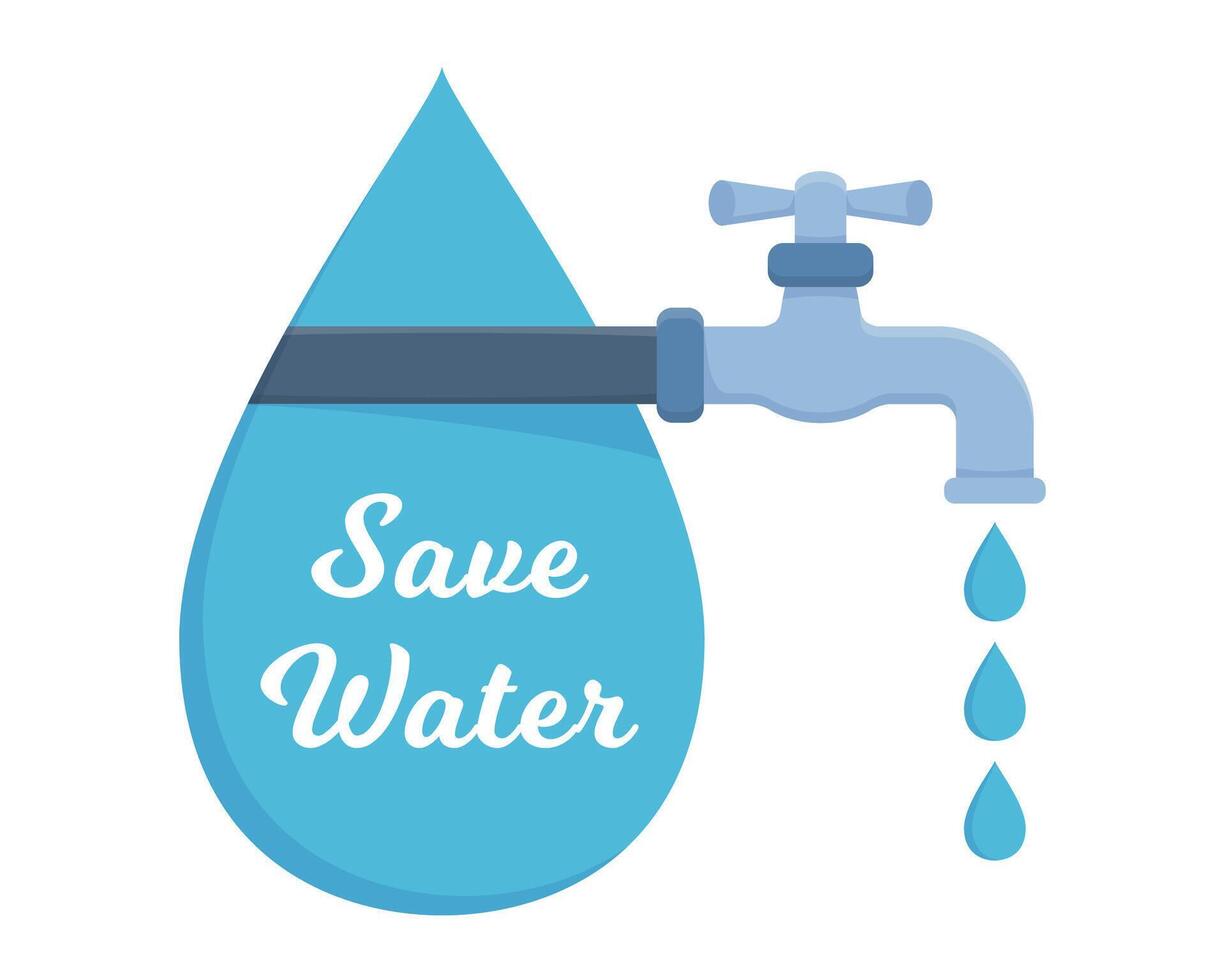 Save Water Concept vector