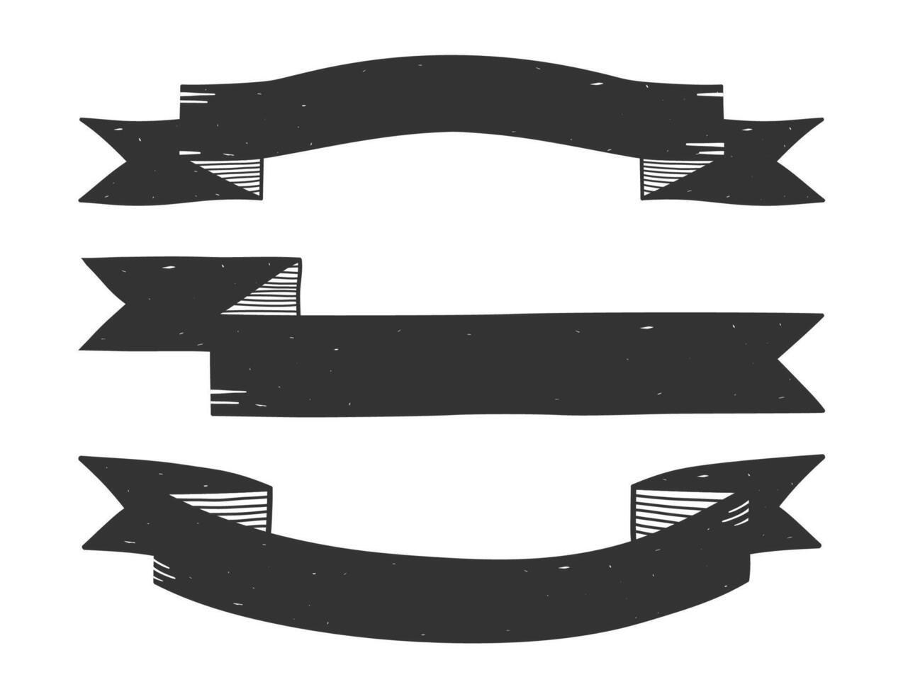 Hand Drawn Ribbons vector