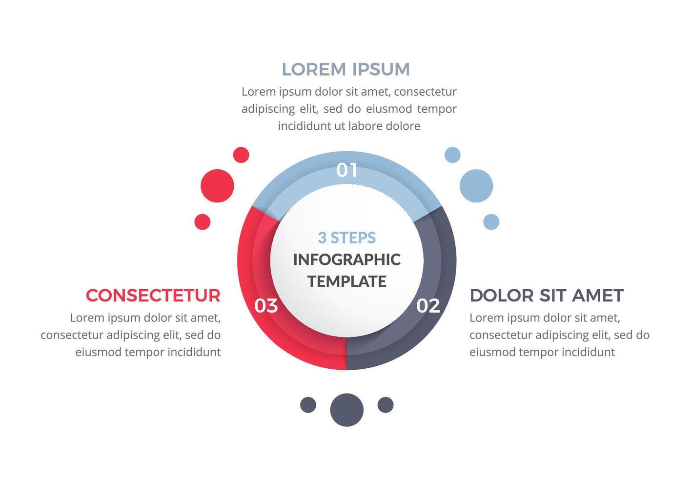 Circle Infographics - Three Elements vector
