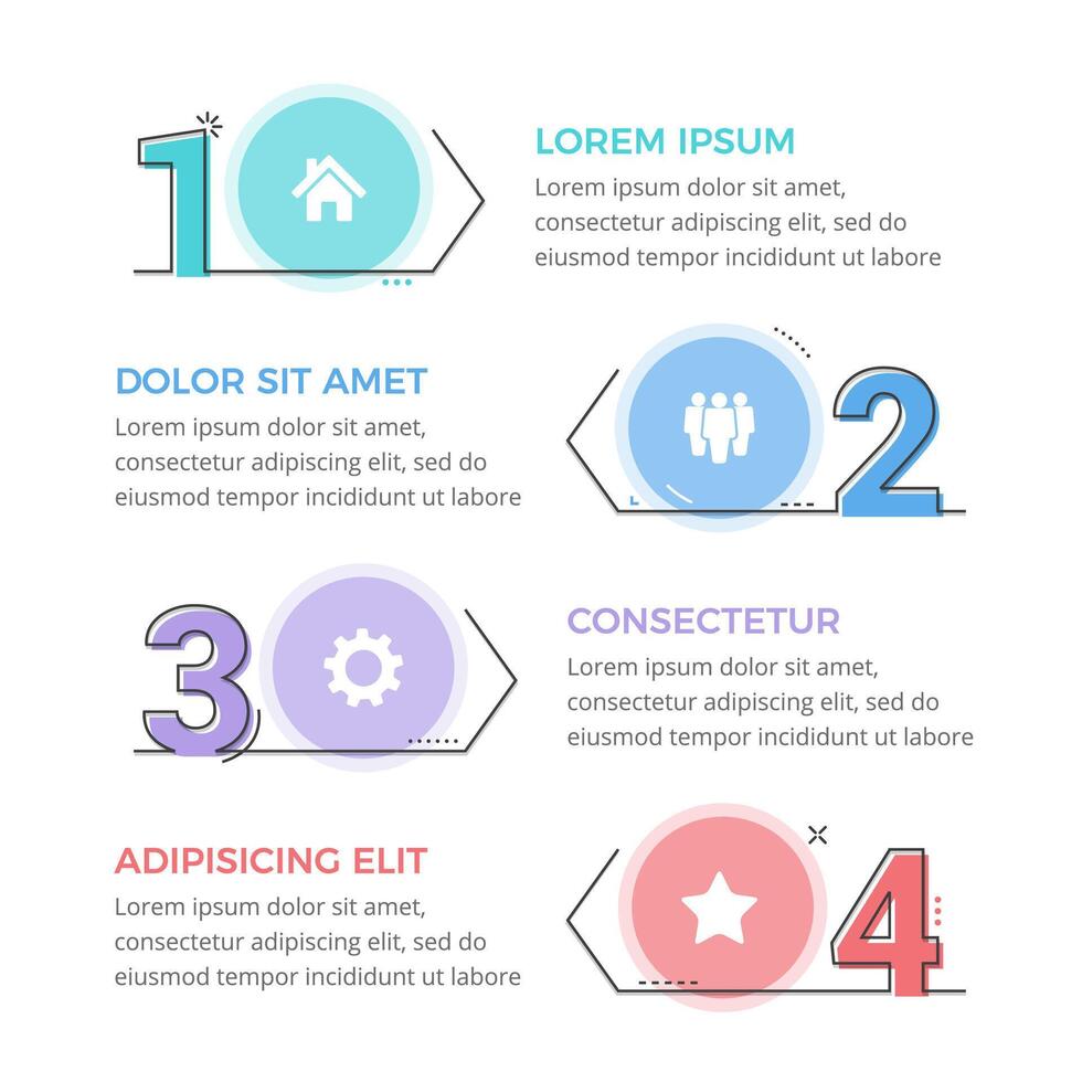 Infographic Template with 4 Steps vector