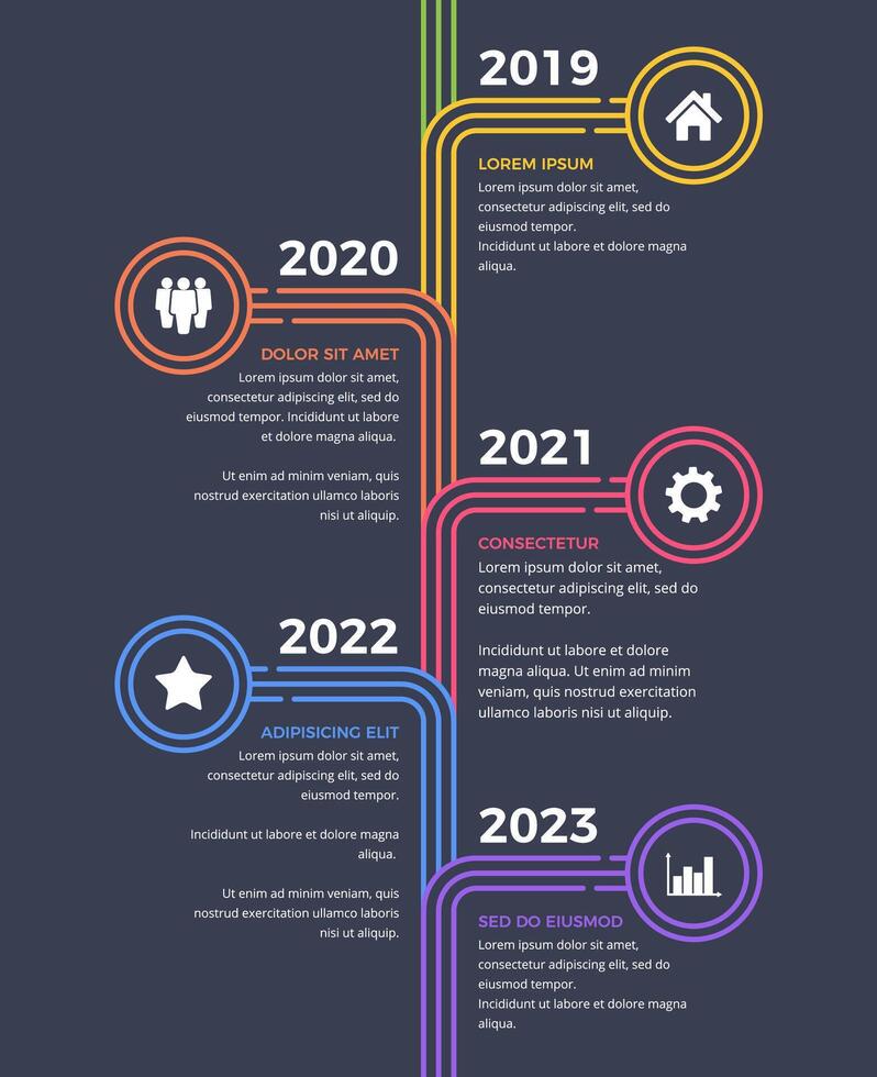 Timeline Infographics Template vector