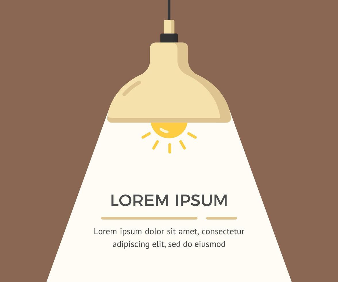 Lamp with Light vector